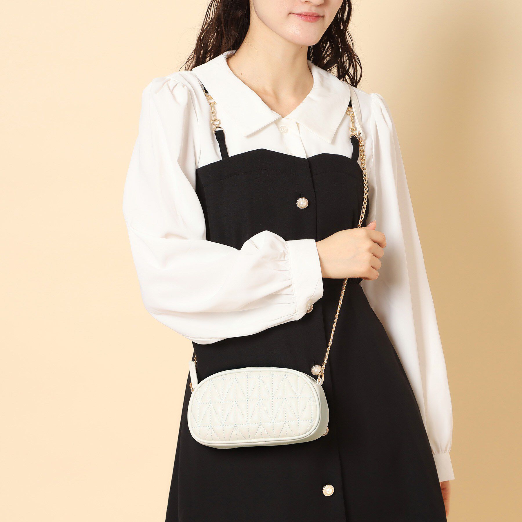 Ober Tashe「チェーン使いキルティングショルダー」|ショルダー・メッセンジャー|