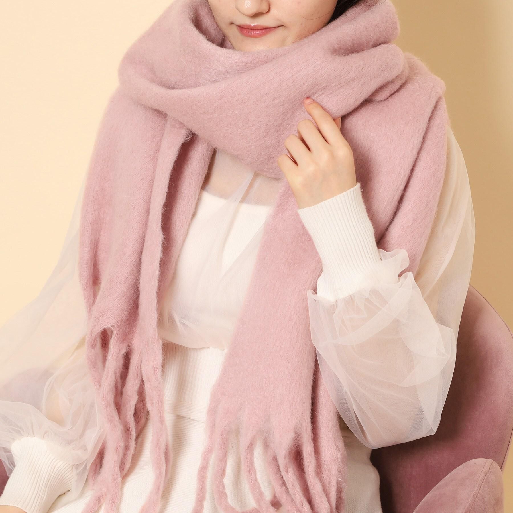 Ober Tashe「厚手起毛無地ストール」|ストール|ピンク(372)