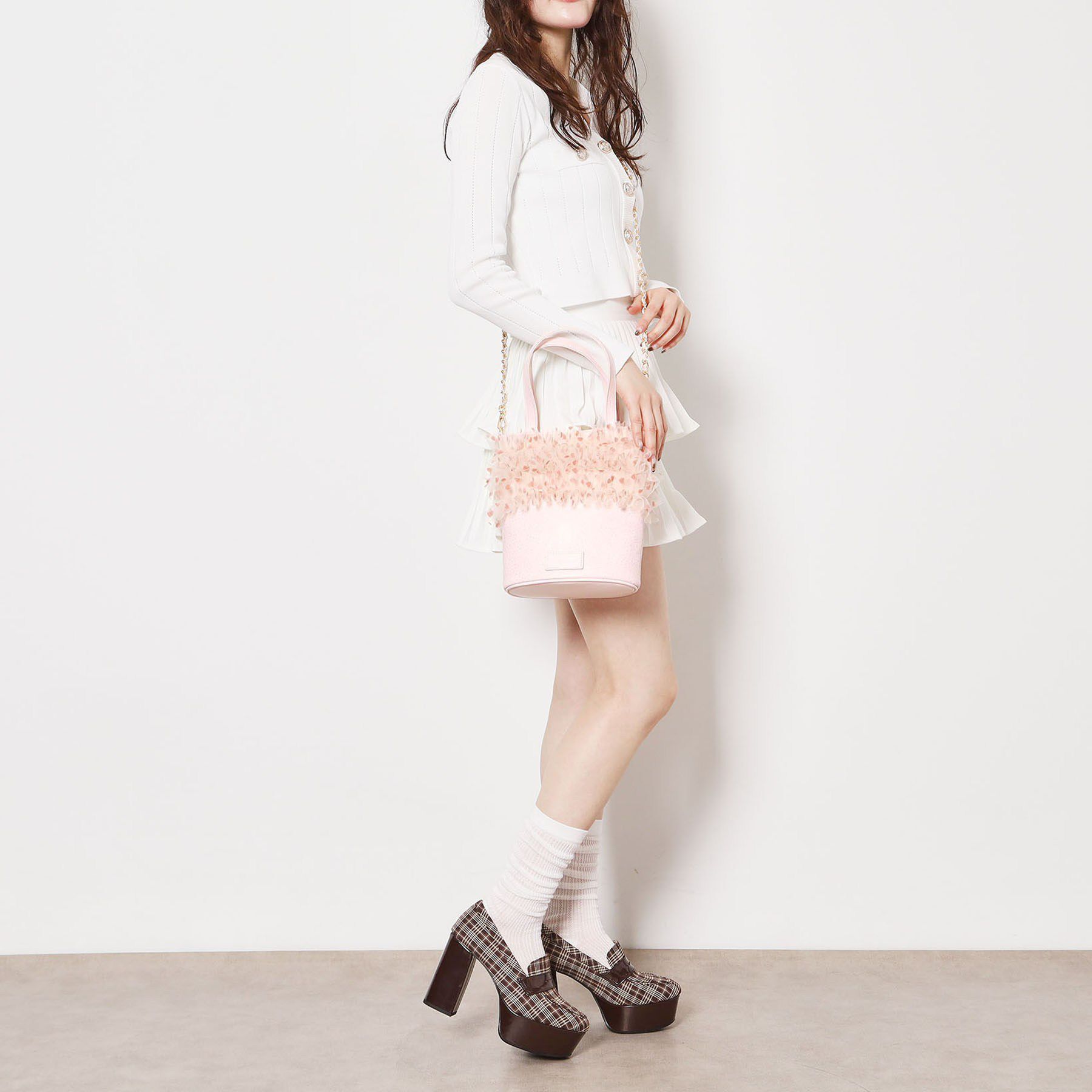 ESPERANZA「ギャザーチュールバッグ」|ハンドバッグ|