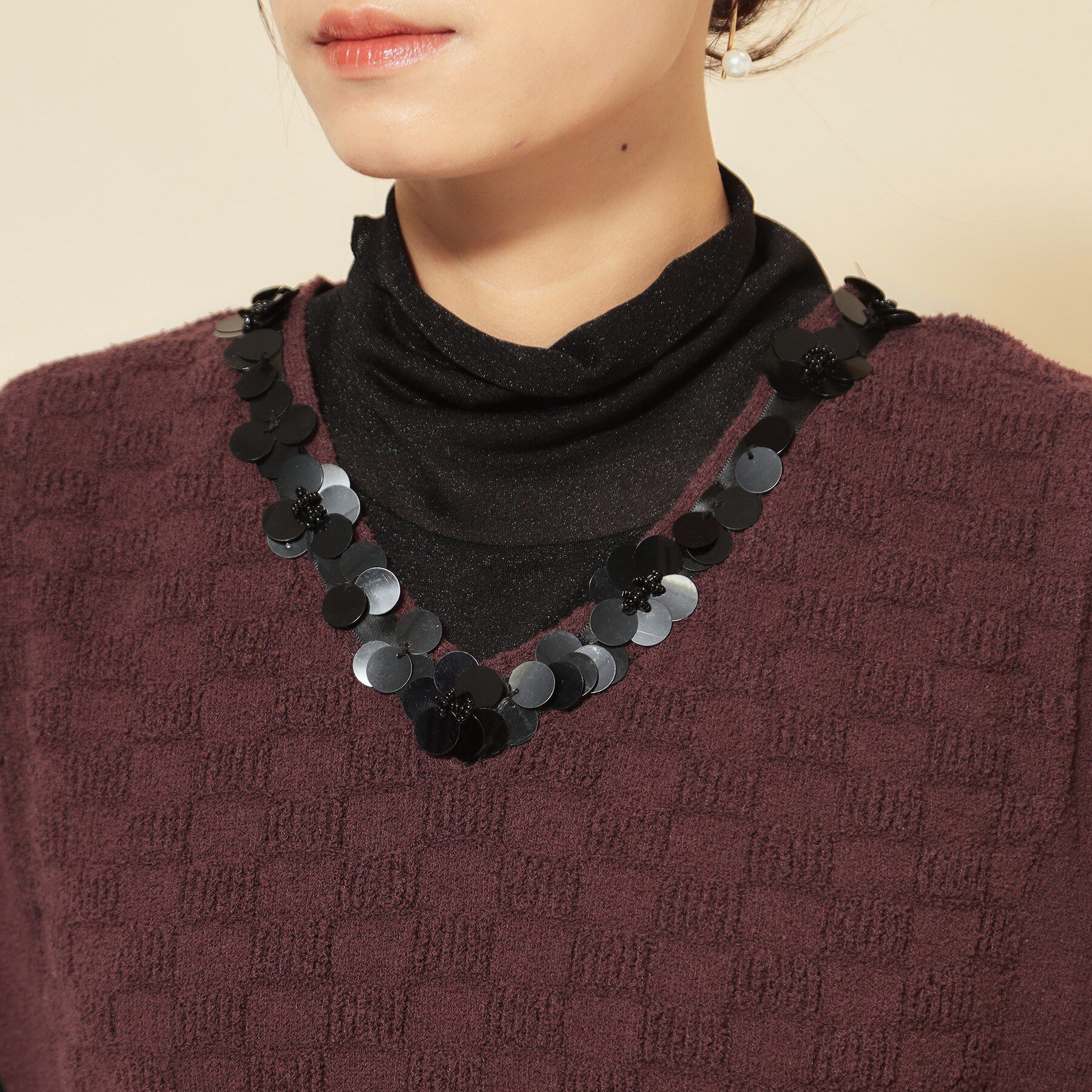 SunaUna「【COLLECTION LINE】スパンコール ニットワンピース」|ワンピース|