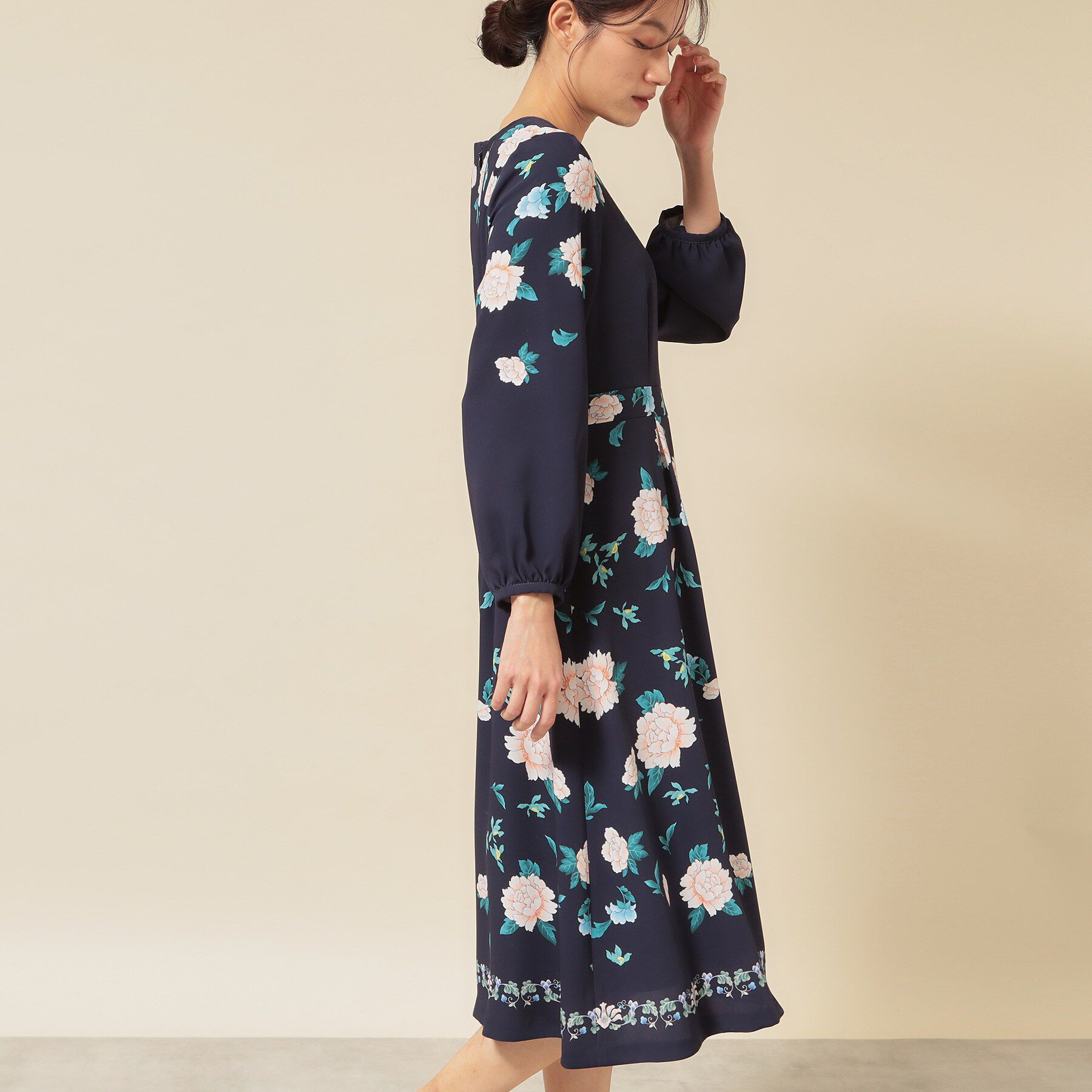 SunaUna「【co creation and yours／SS～L】オリエンタルプリントワンピース」|ワンピース|