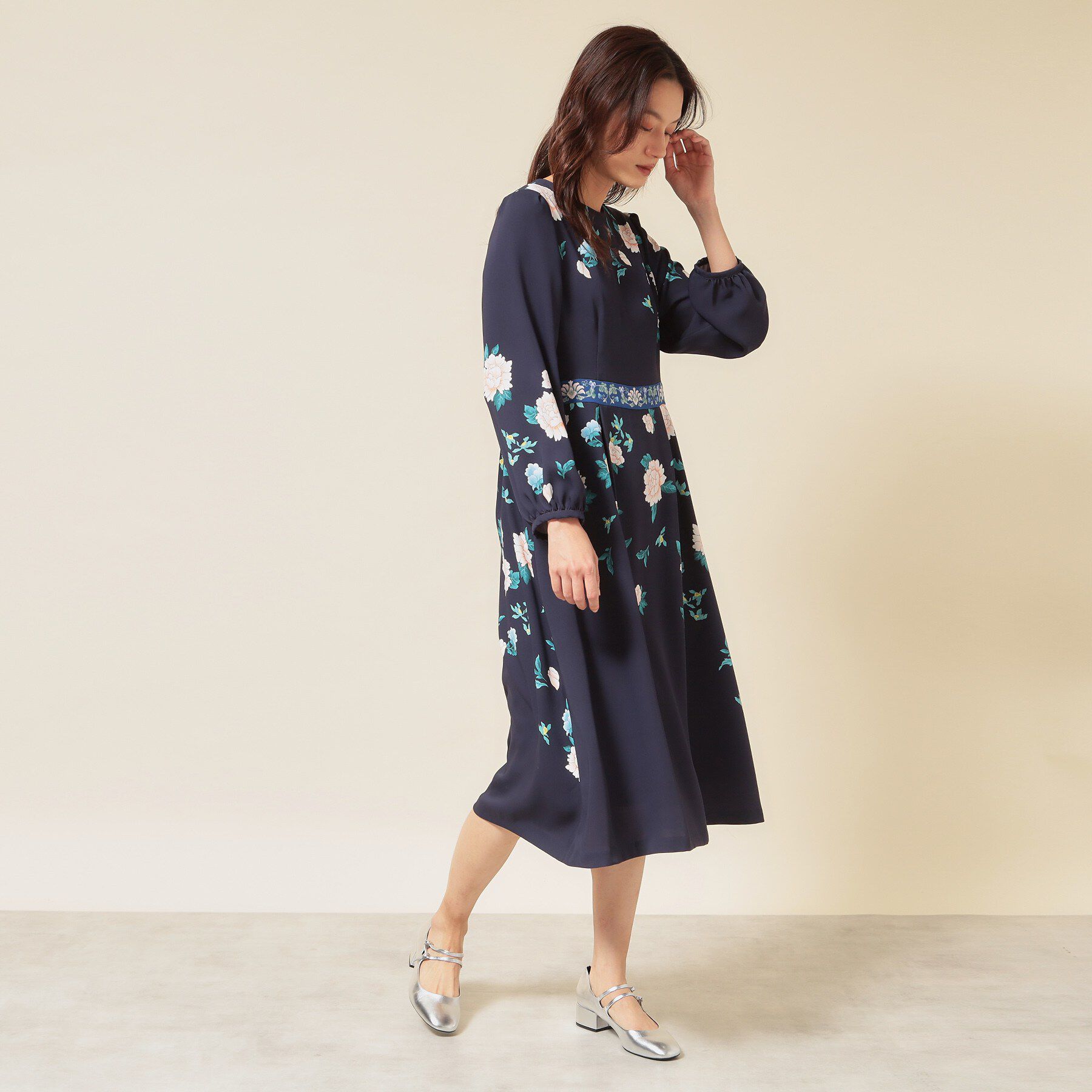 SunaUna「【co creation and yours／SS～L】オリエンタルプリントワンピース」|ワンピース|