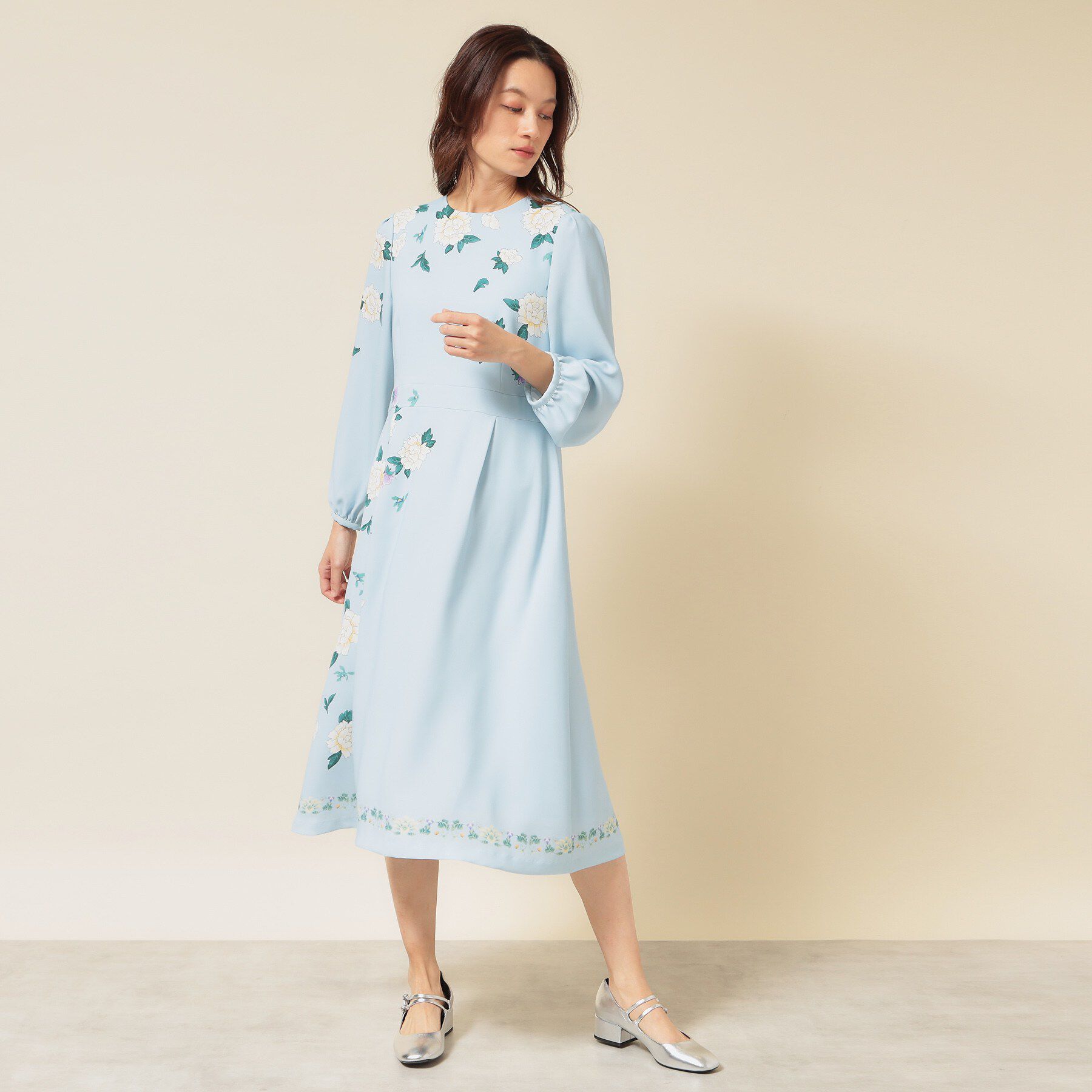 SunaUna「【co creation and yours／SS～L】オリエンタルプリントワンピース」|ワンピース|