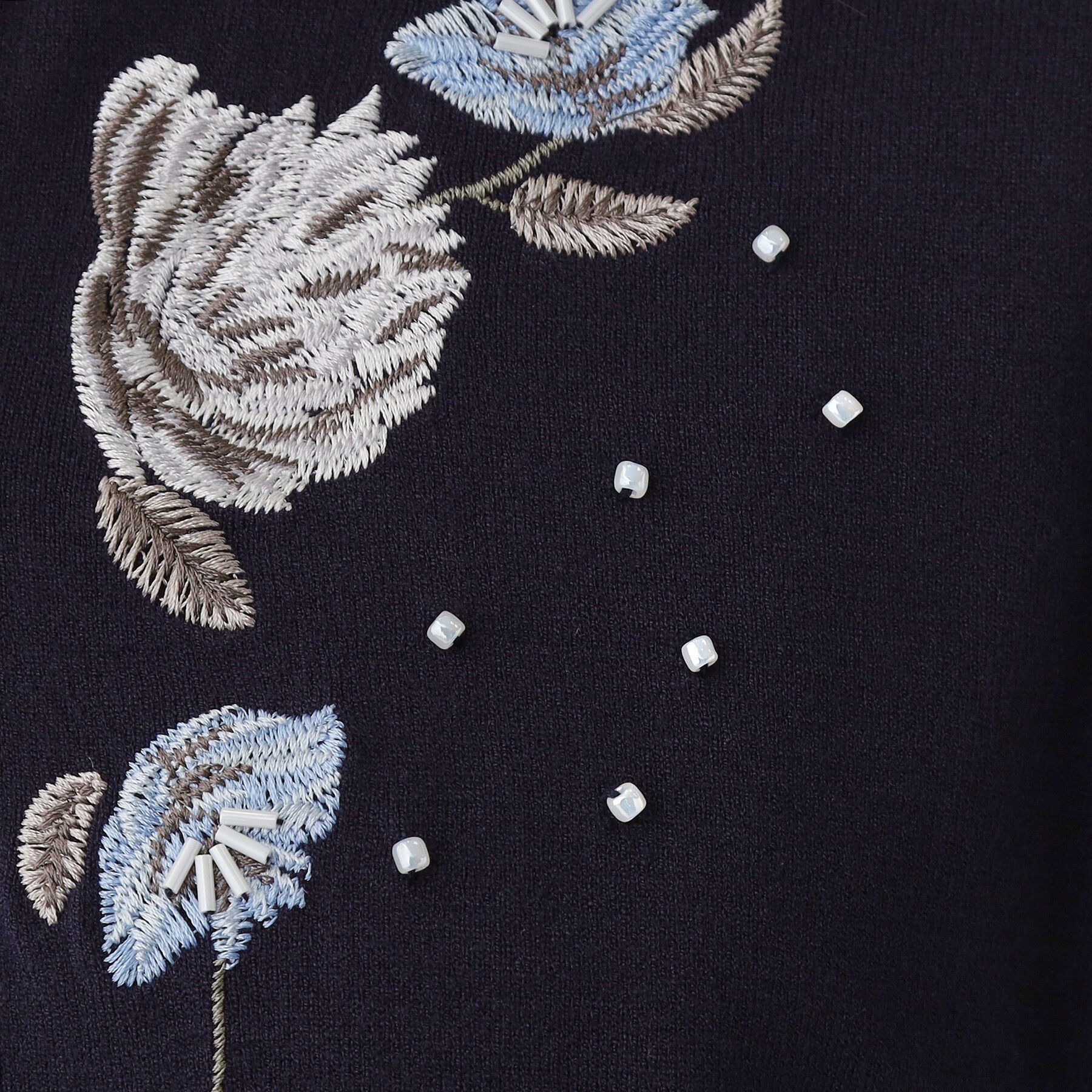 SunaUna「【SS～Lサイズ展開／フラワー刺繍】クラフトカーディガン」|カーディガン|