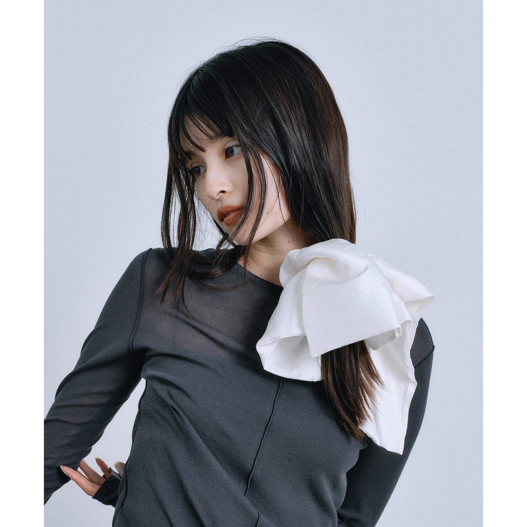 CODE A「heyep｜Silk Square Large Scrunchie」|その他|ホワイト(001)