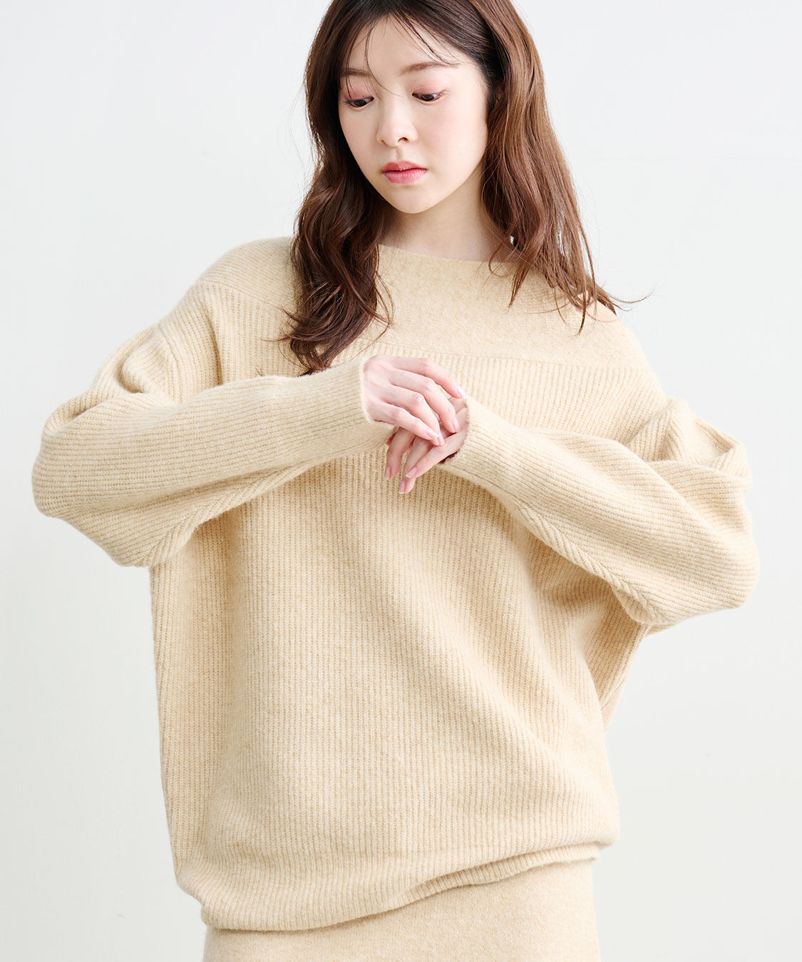 COCO DEAL「オフショルスリットニット」|ニット・セーター|