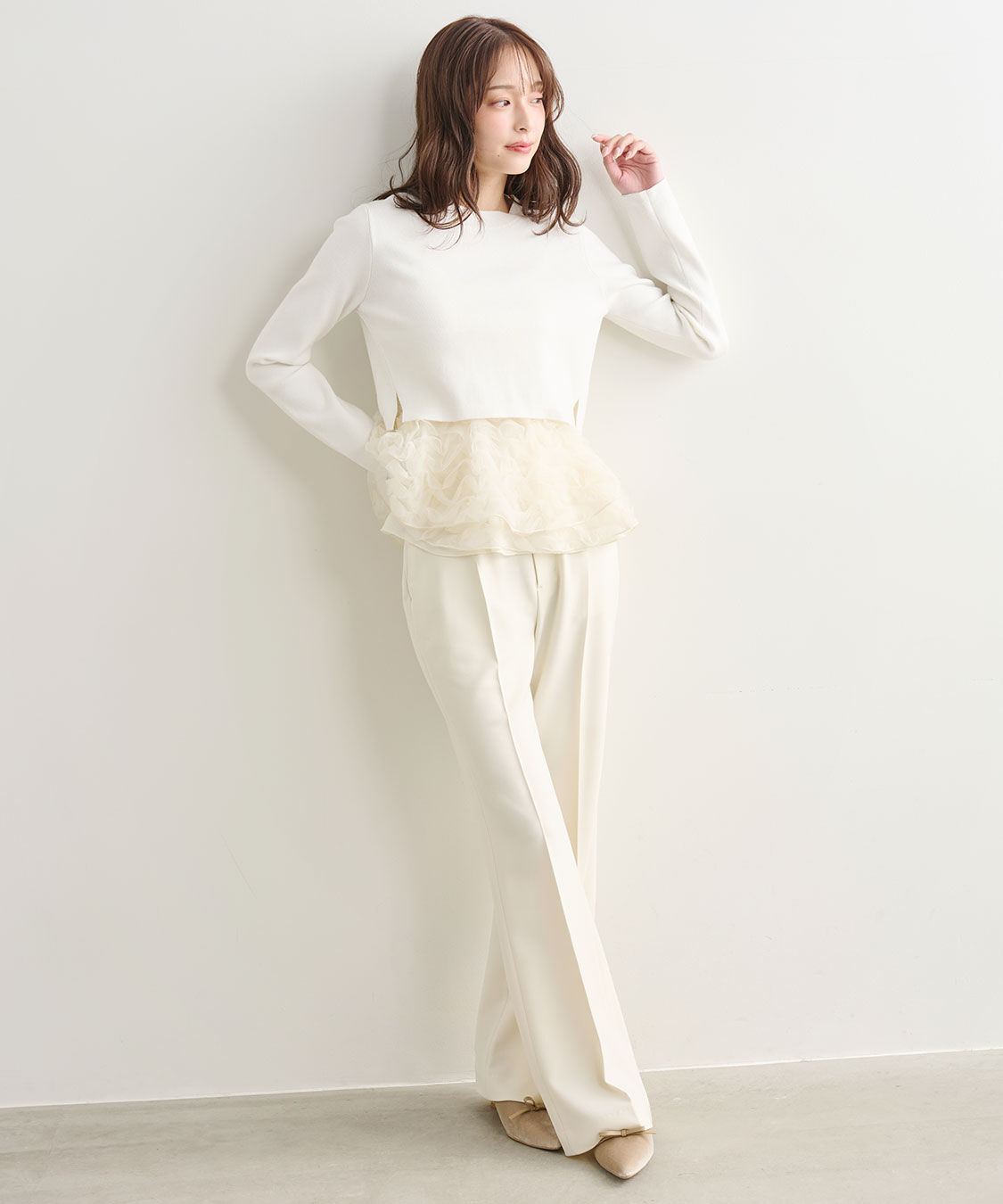 COCO DEAL「スリムフレアパンツ」|スラックス|