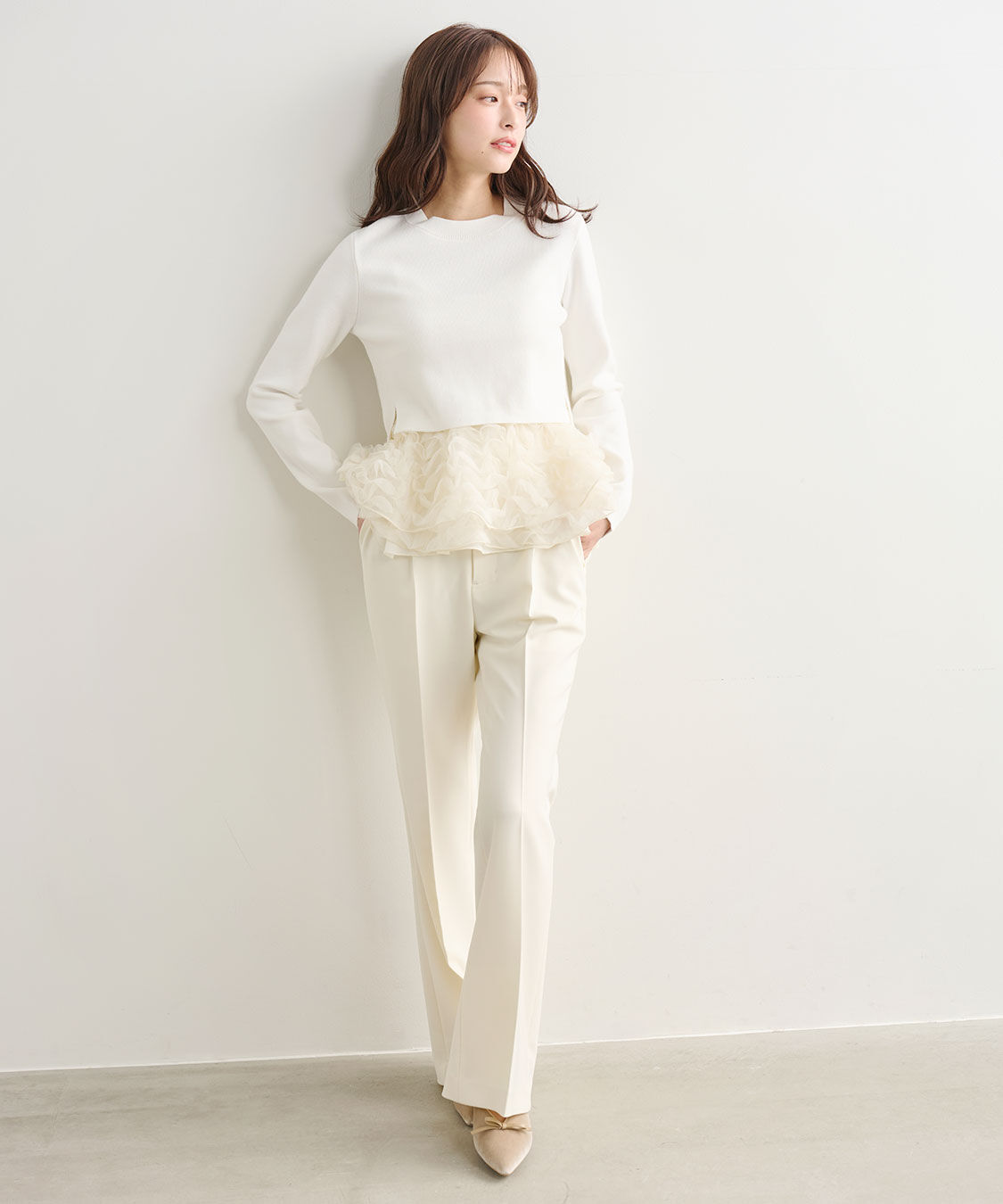 COCO DEAL「スリムフレアパンツ」|スラックス|