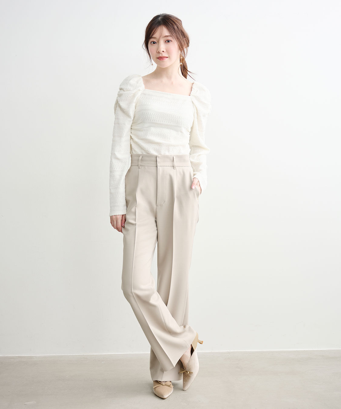 COCO DEAL「スリムフレアパンツ」|スラックス|