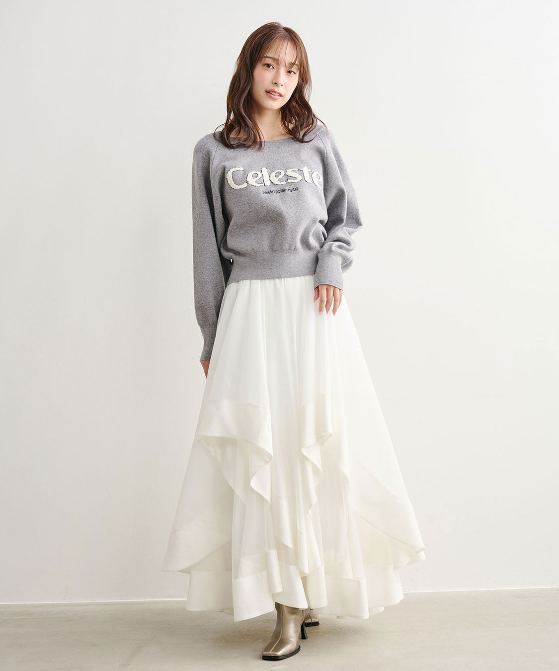 COCO DEAL「スウェットライクロゴニット」|ニット・セーター|