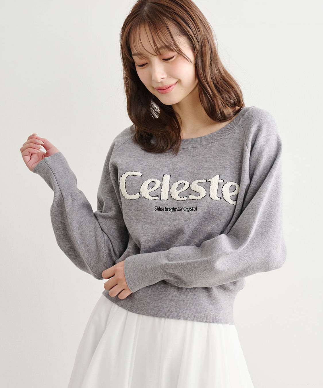 COCO DEAL「スウェットライクロゴニット」|ニット・セーター|