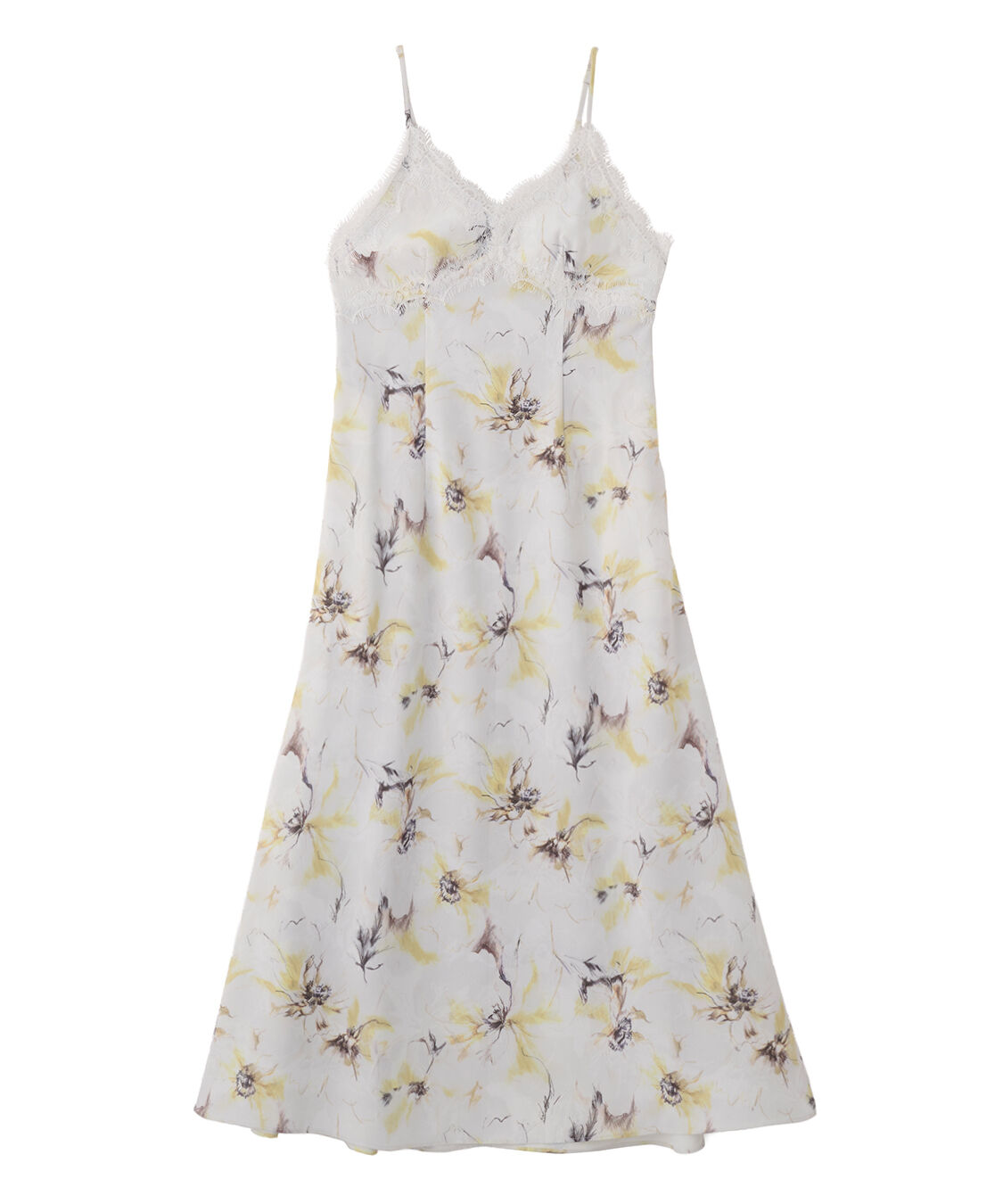 COCO DEAL「フラワープリントレーストリムキャミワンピース」|ワンピース|