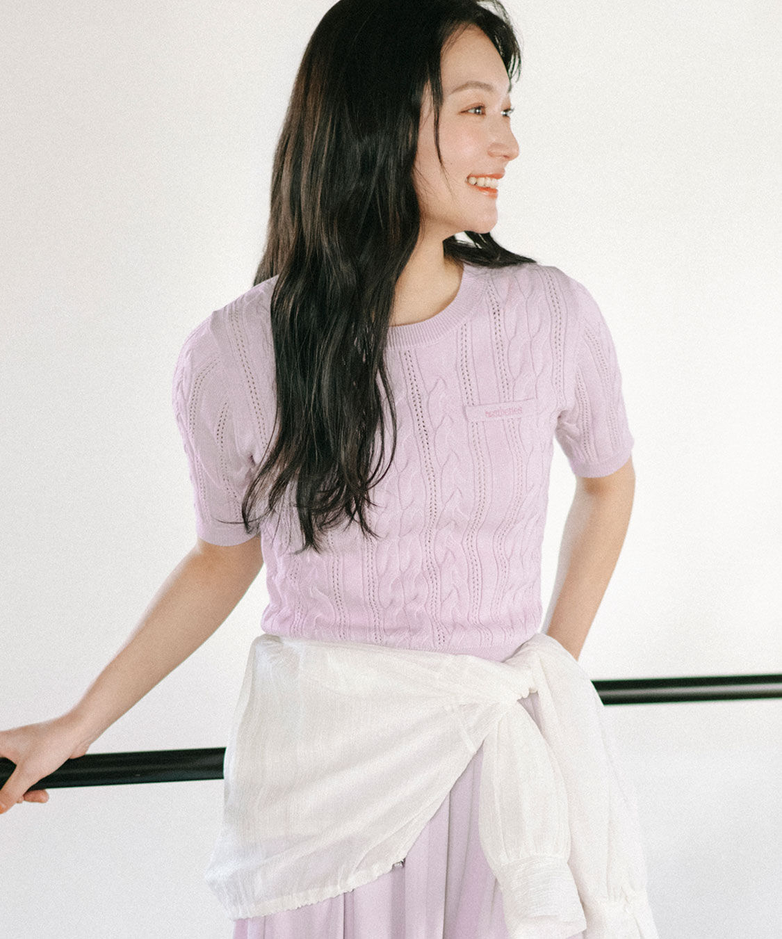 COCO DEAL「ケーブルハーフスリーブニット」|ニット・セーター|