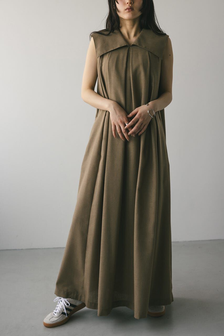 STYLEMIXER「ビッグカラーフレアワンピース」|ワンピース|L/BRN1