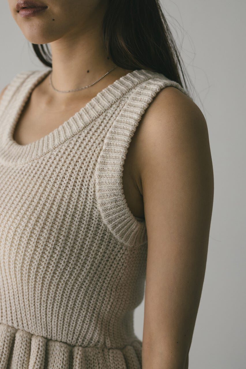 STYLEMIXER「2WAYペプラムニットタンク」|タンクトップ|