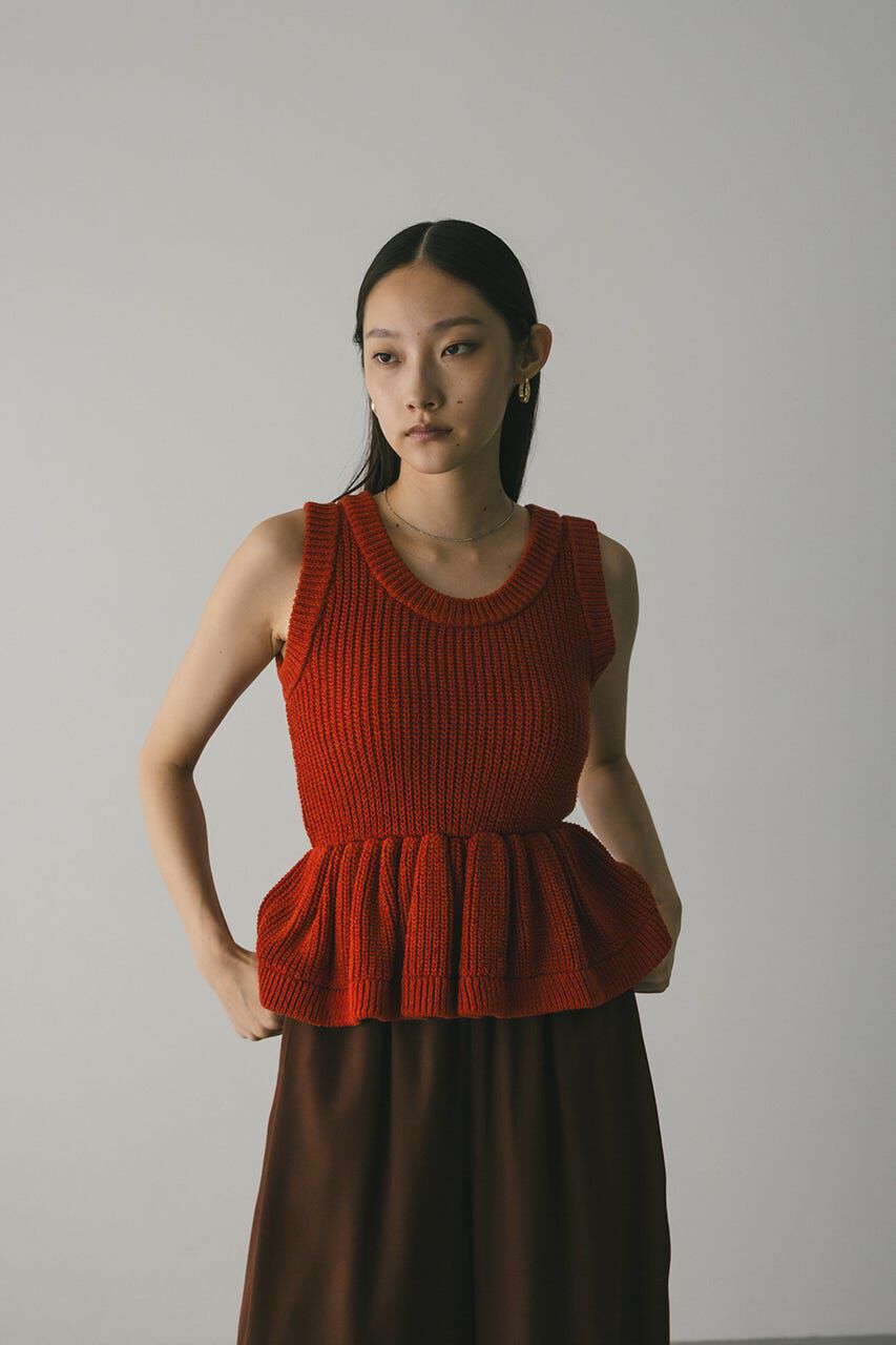 STYLEMIXER「2WAYペプラムニットタンク」|タンクトップ|ORG