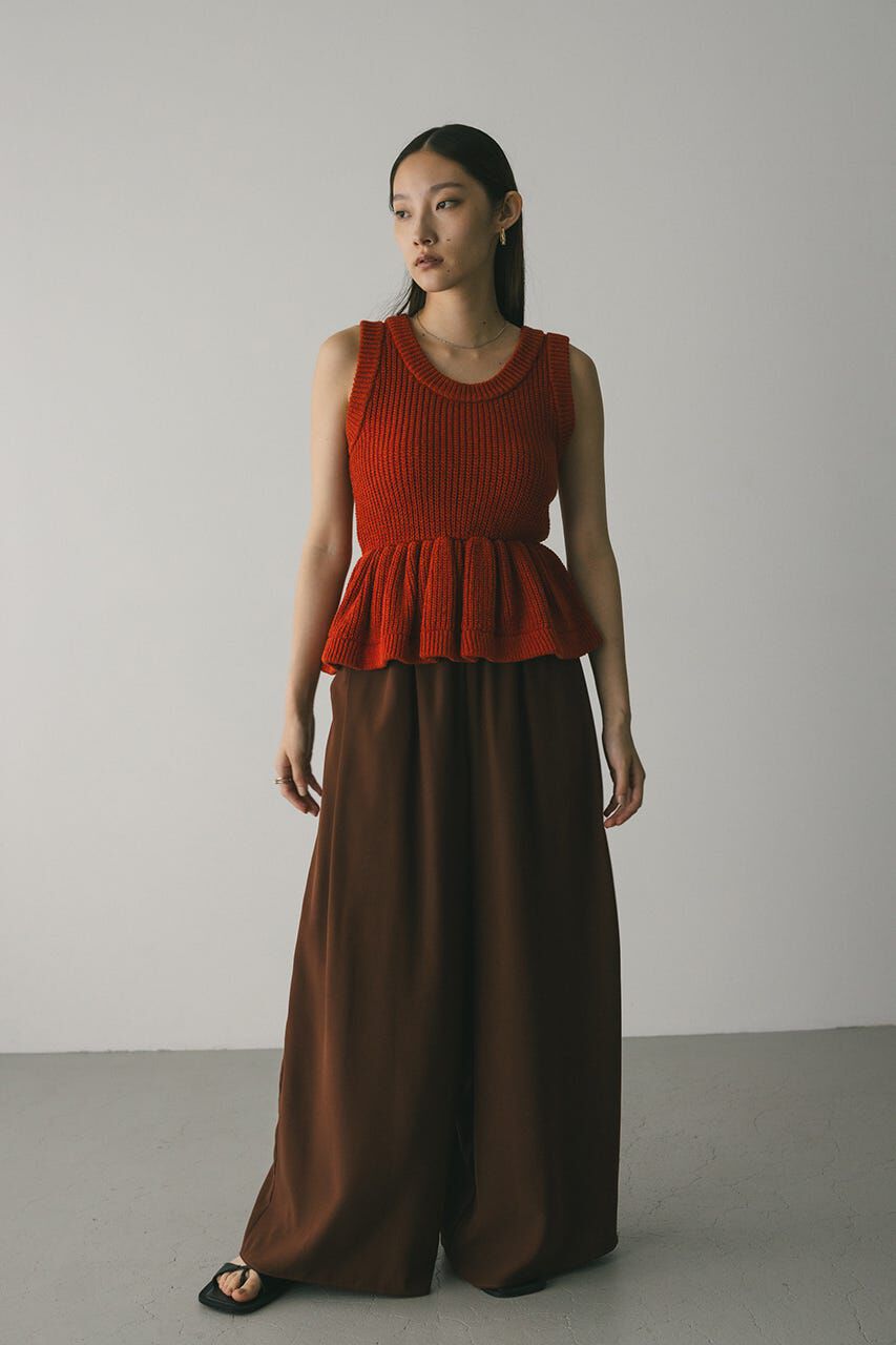 STYLEMIXER「2WAYペプラムニットタンク」|タンクトップ|