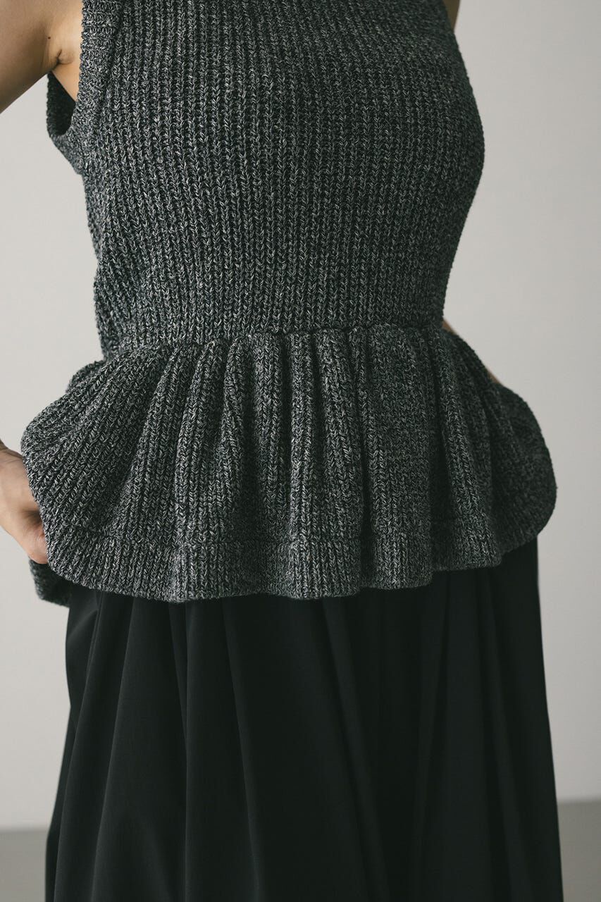 STYLEMIXER「2WAYペプラムニットタンク」|タンクトップ|