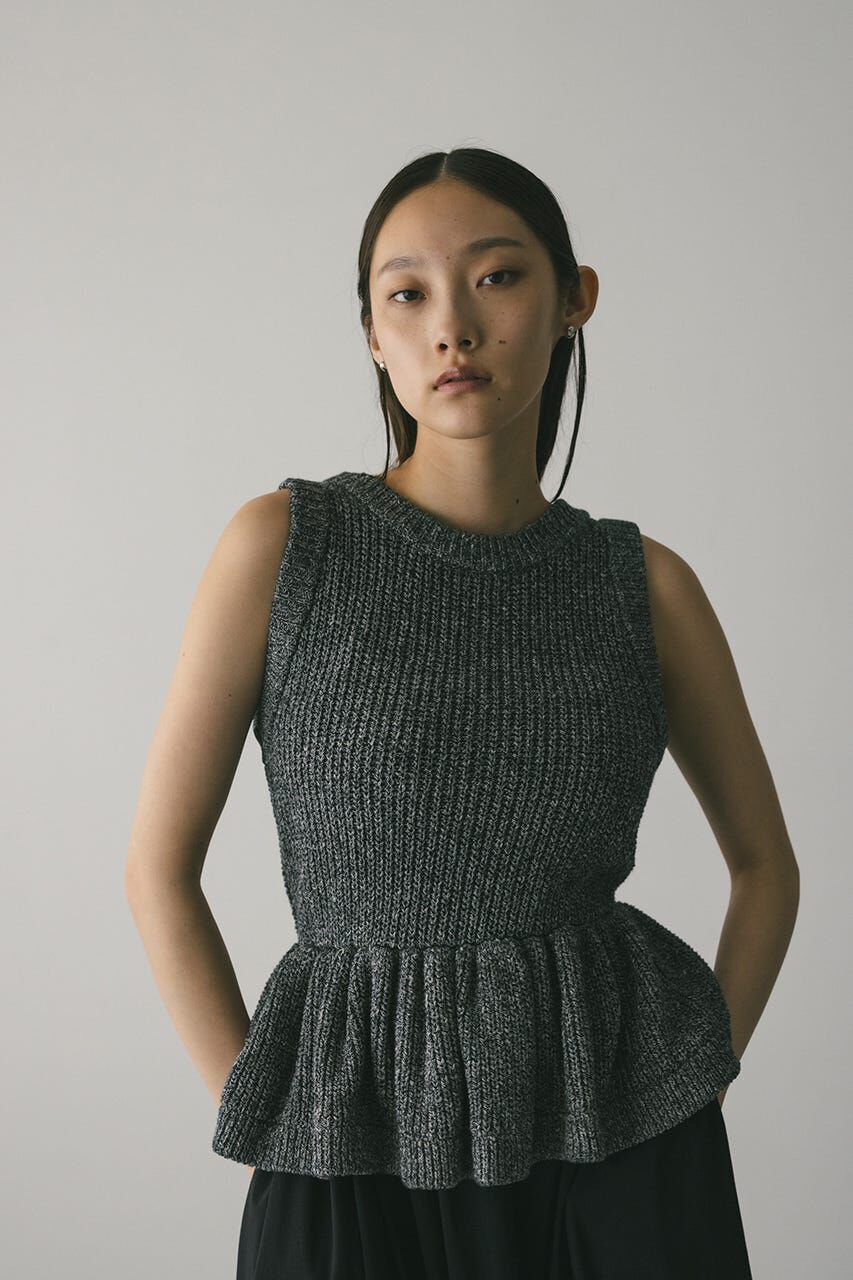 STYLEMIXER「2WAYペプラムニットタンク」|タンクトップ|