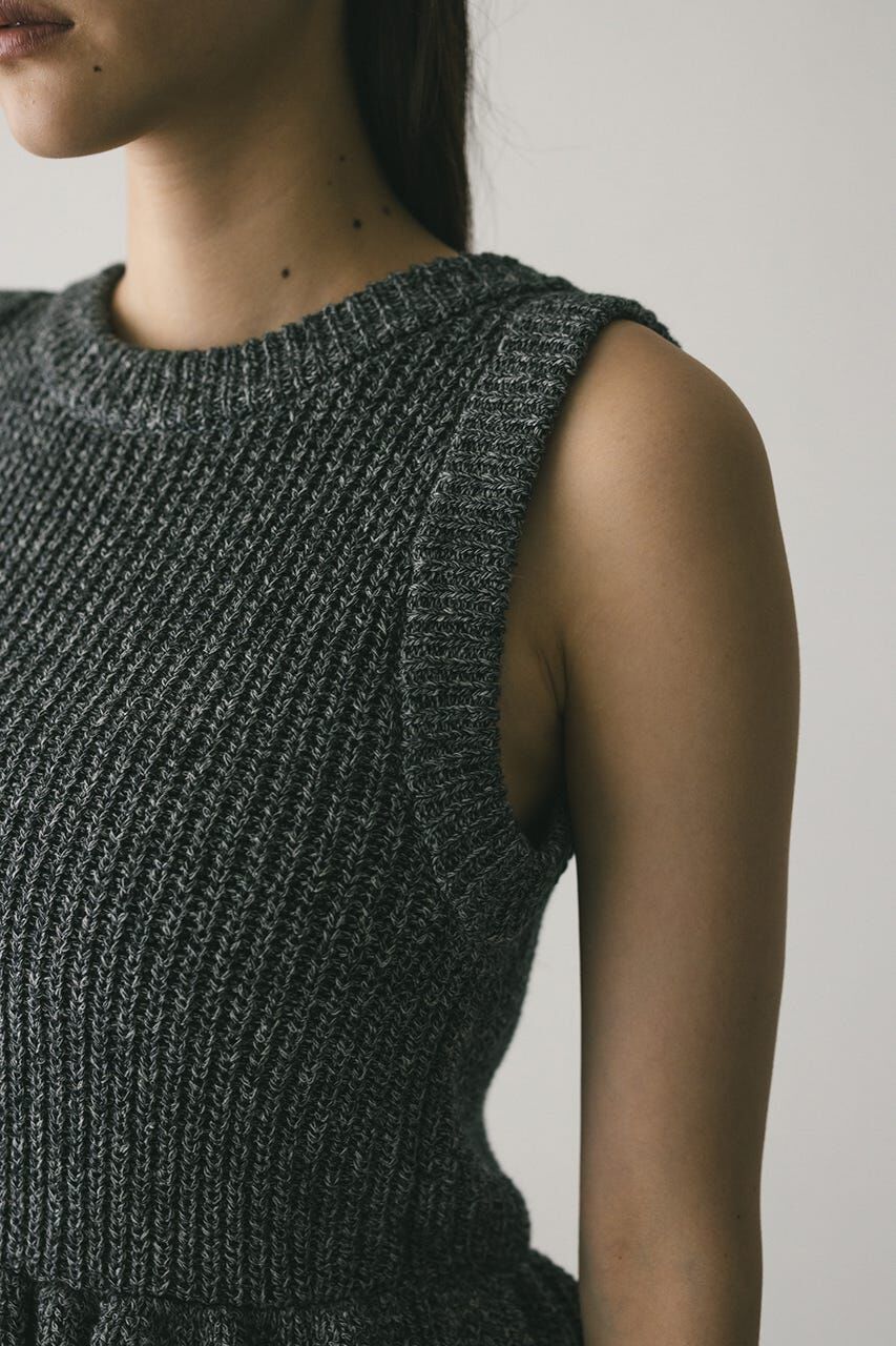 STYLEMIXER「2WAYペプラムニットタンク」|タンクトップ|