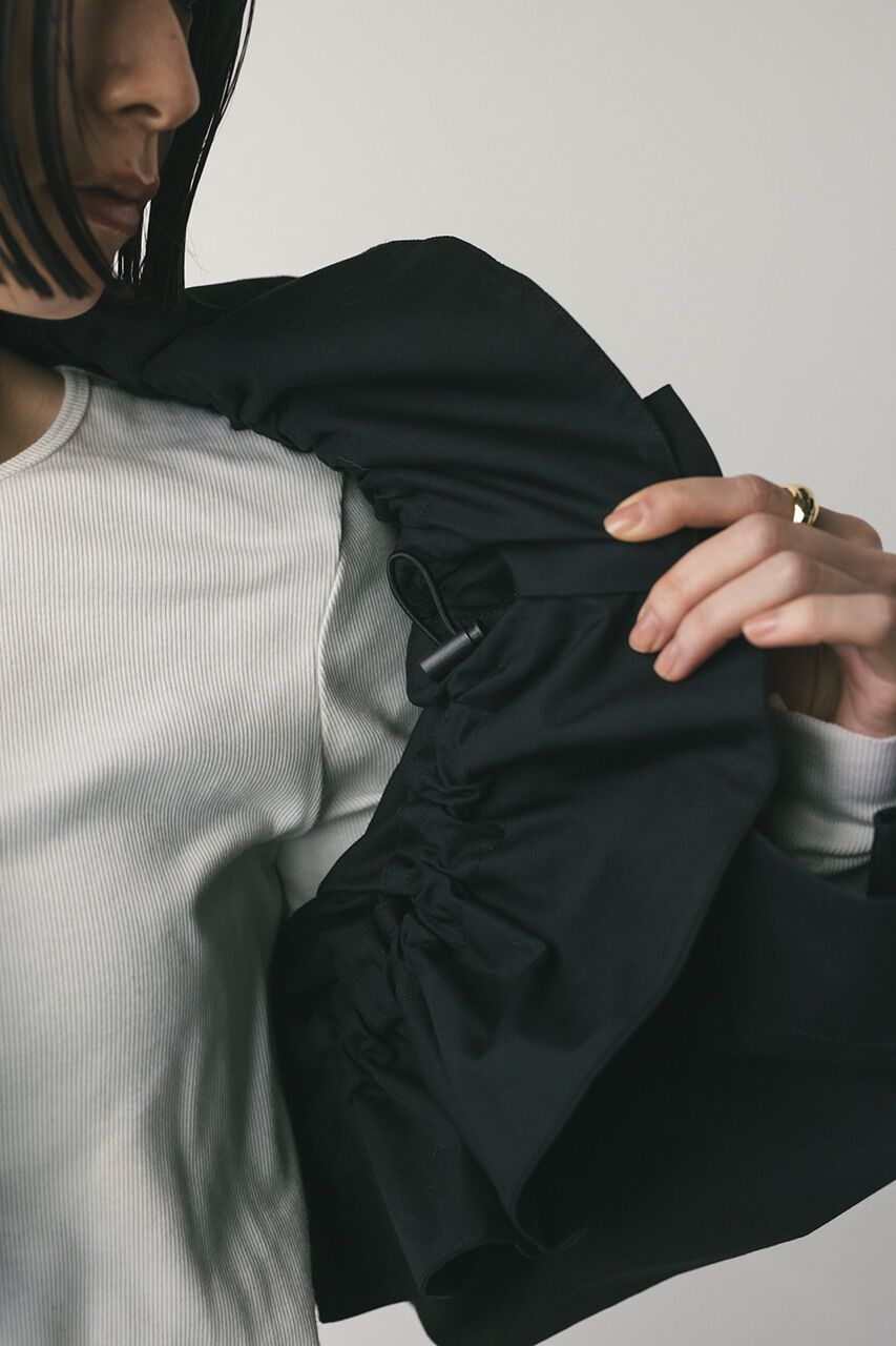 STYLEMIXER「シャーリングフリルジャケット」|ブルゾン・スタジャン|