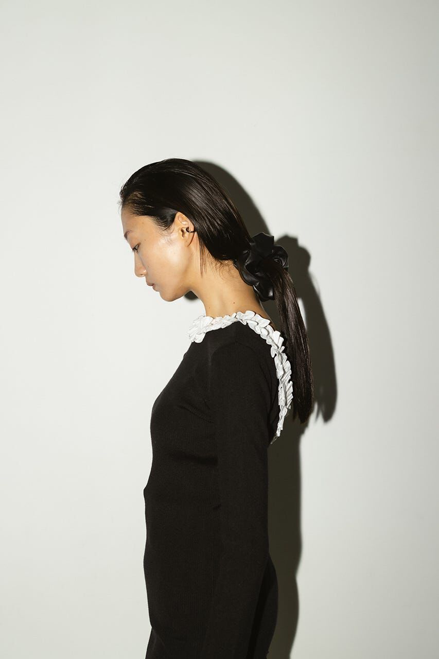 STYLEMIXER「バックオープンフリルニットトップ」|ニット・セーター|