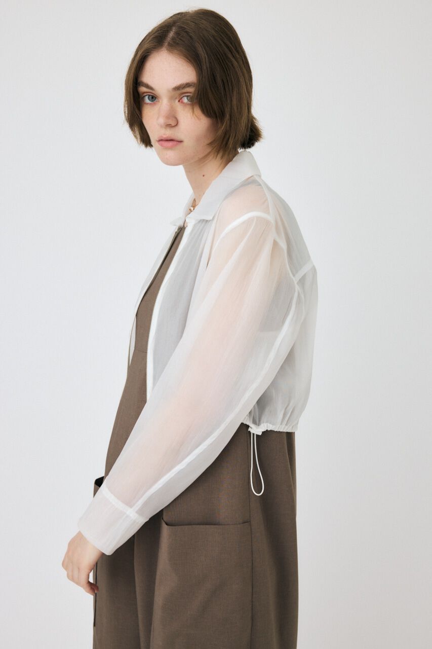 MOUSSY「SHEER CROPPED ジャケット」|シャツ・ブラウス|