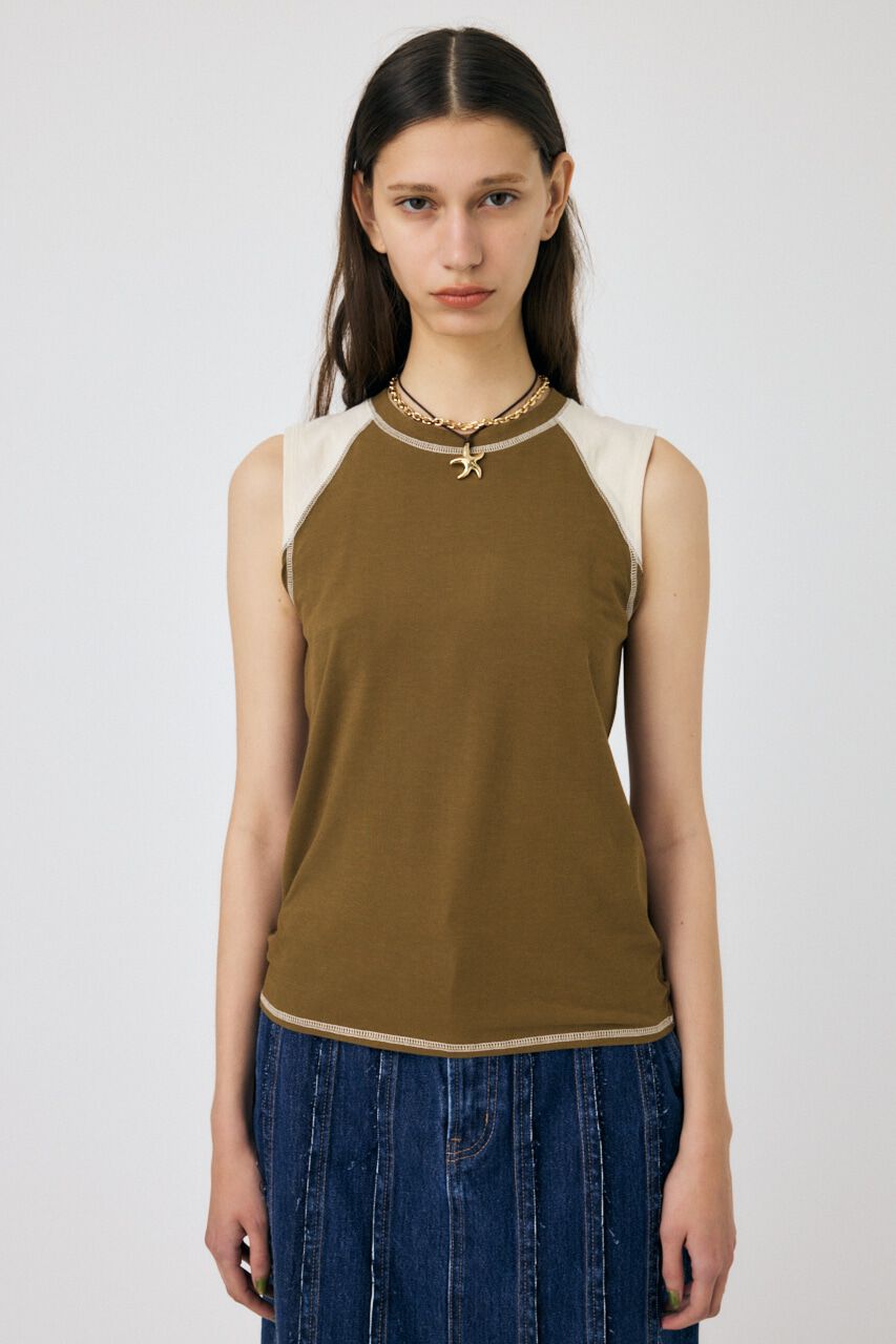 MOUSSY「SLEEVELESS RAGLAN Tシャツ」|その他|