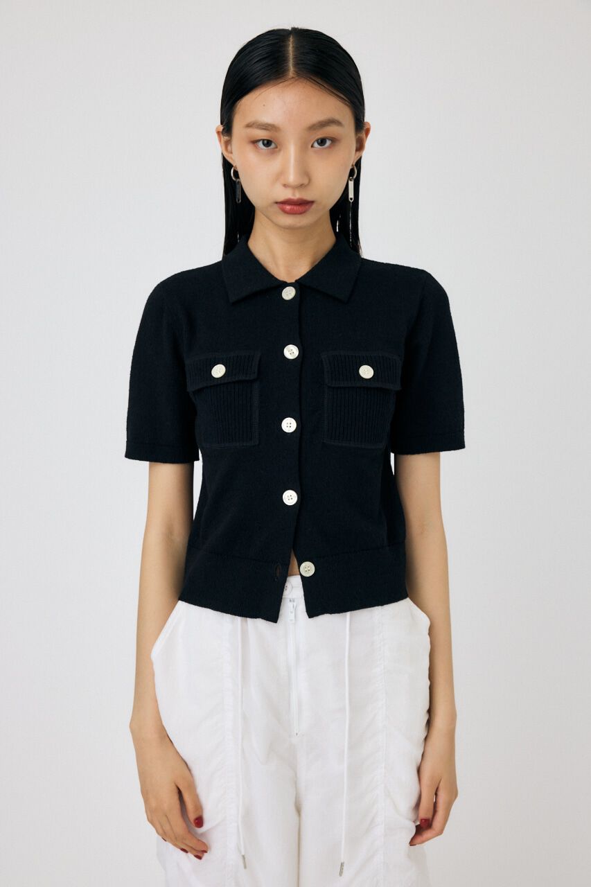 MOUSSY「OVERLOCK POCKET ニットシャツ」|ニット・セーター|