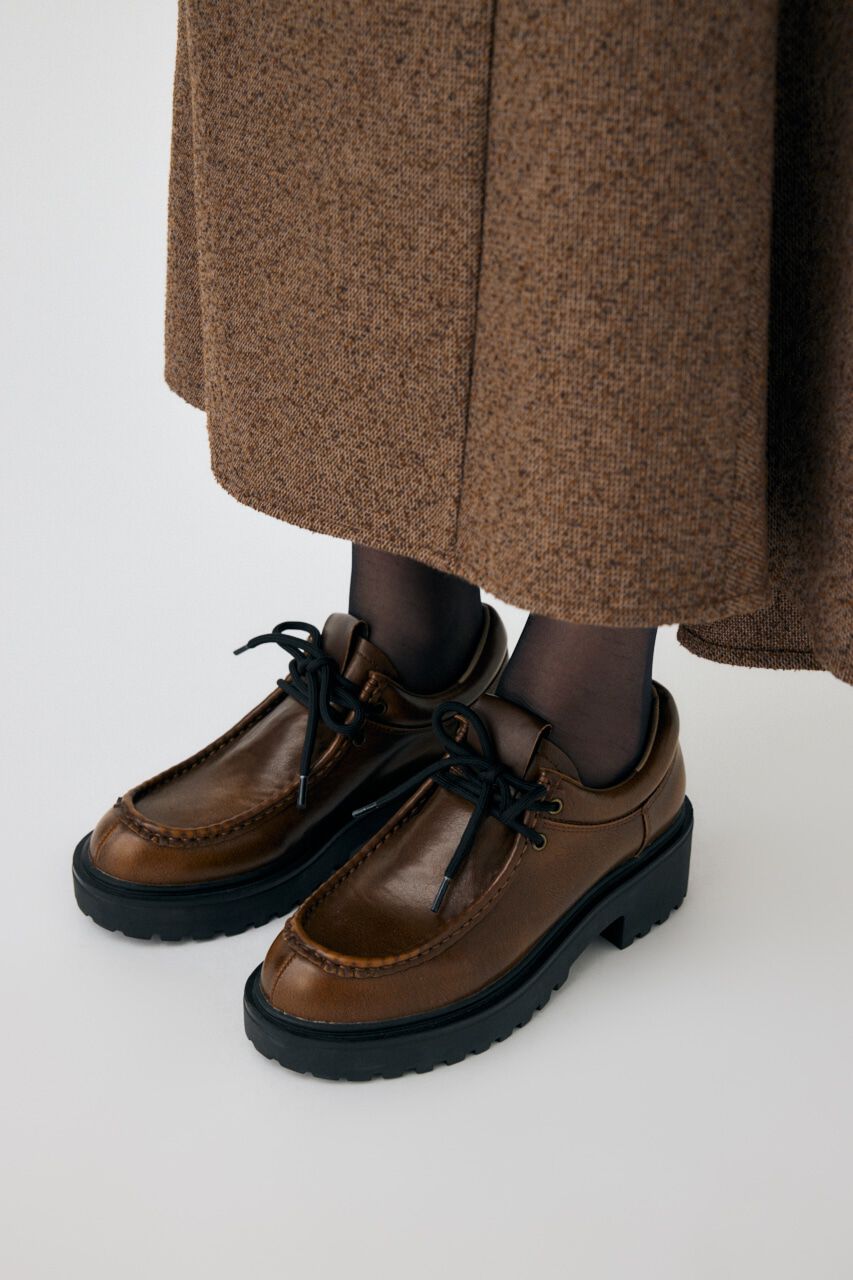 MOUSSY「CHUNK SOLE レースアップシューズ」|ローファー|