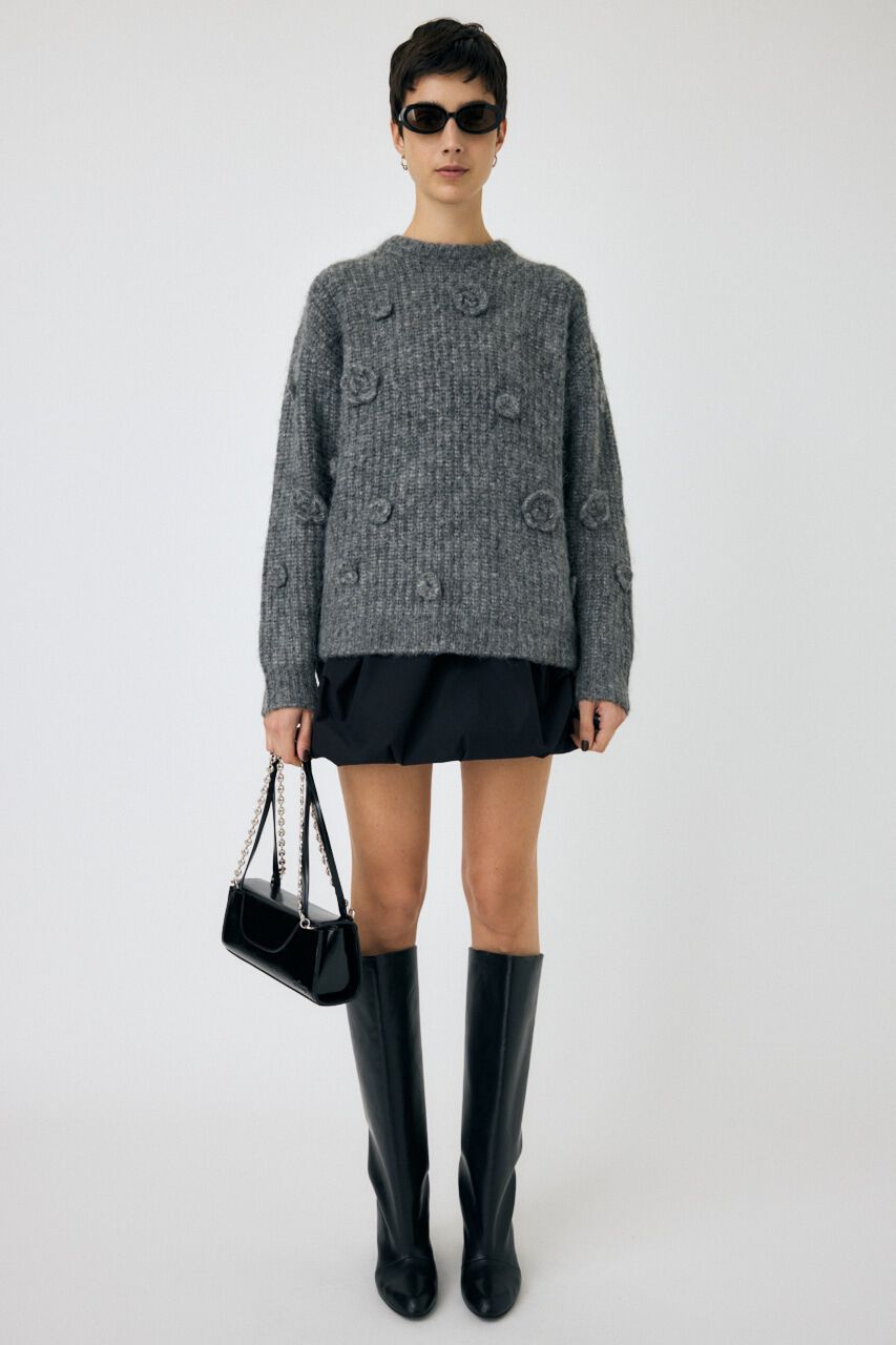 MOUSSY「FLORAL MOTIF OVER セーター」|ニット・セーター|