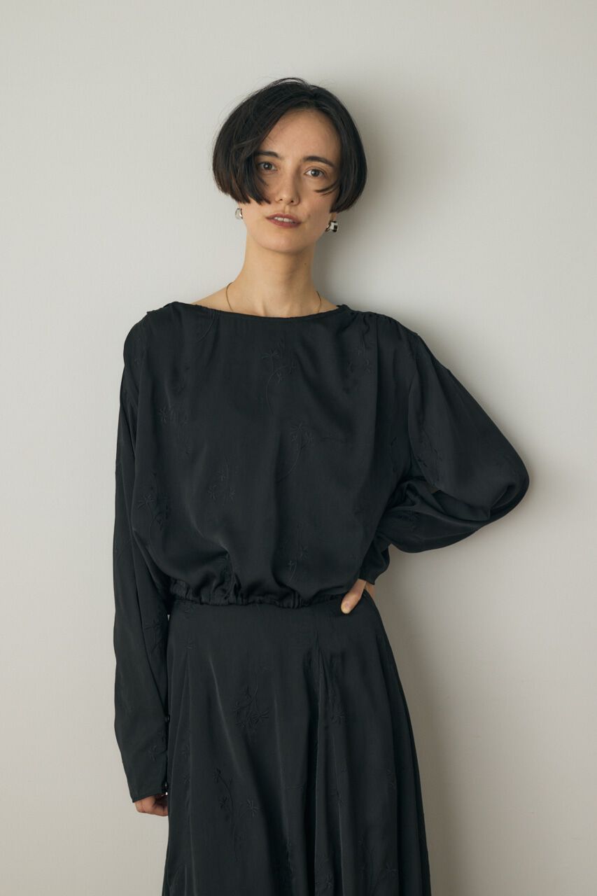 MOUSSY「花柄刺繍ブラウス リサイクルポリエステル使用」|シャツ・ブラウス|BLK