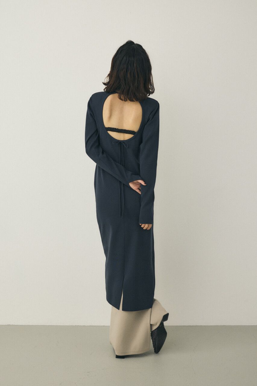 MOUSSY「バックオープンニットワンピース　リサイクルポリエステル使用」|ワンピース|NVY