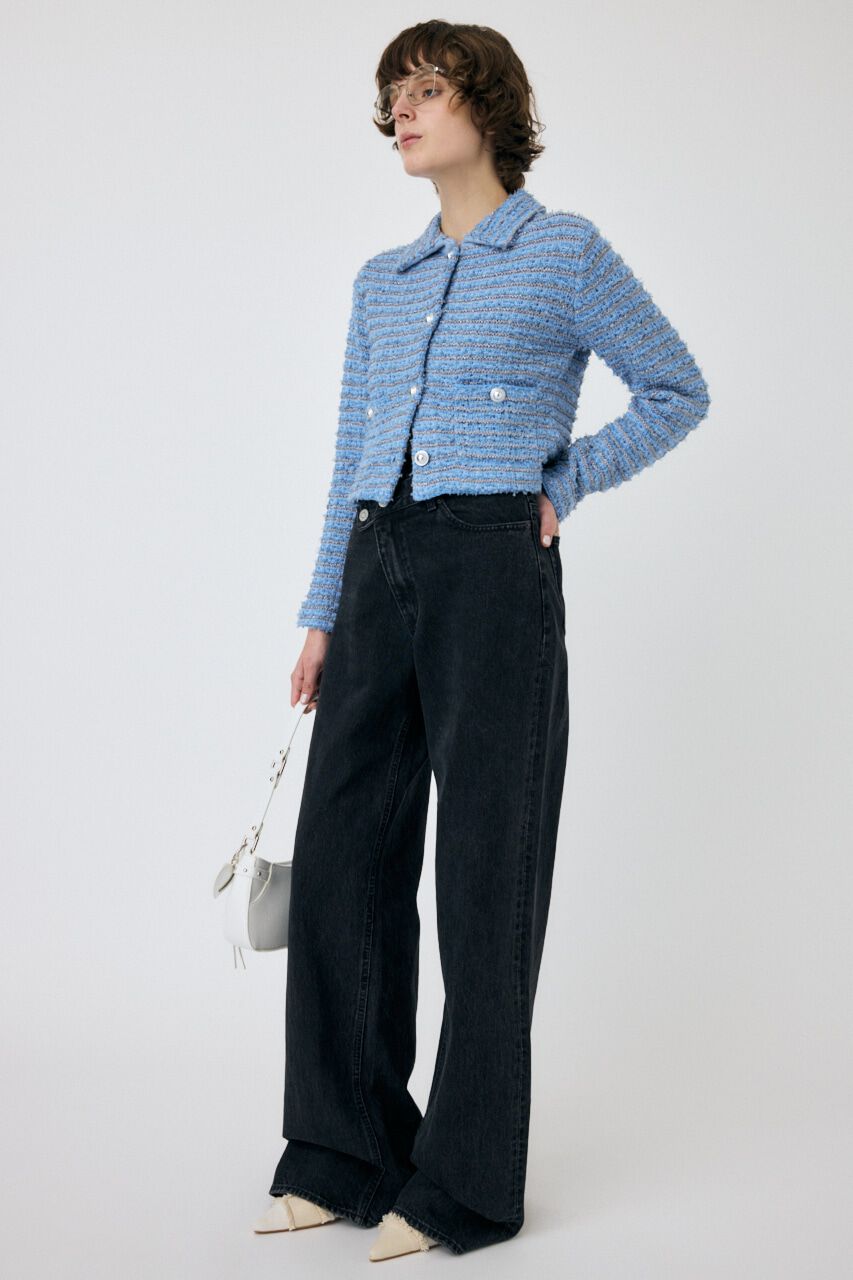 MOUSSY「TWEEDY ニットカーディガン」|ニット・セーター|