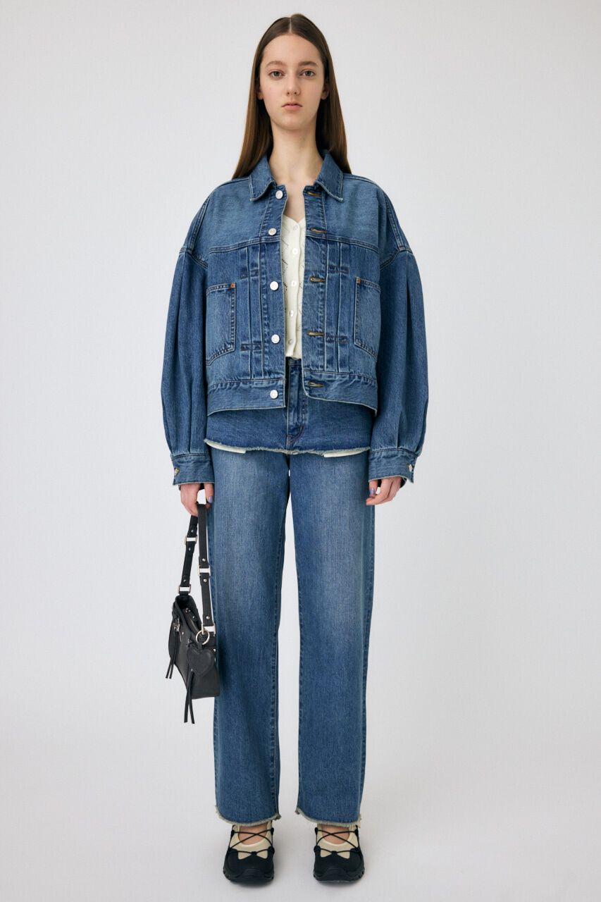 MOUSSY「TUCK SLEEVE デニムジャケット」|デニムジャケット|