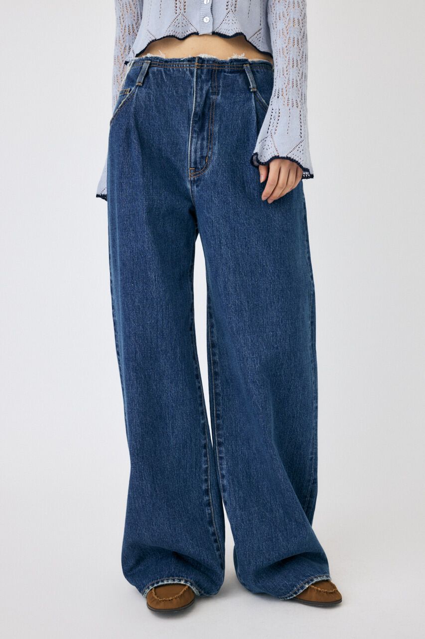 MOUSSY「BELT OFF ストレートデニム」|デニム|