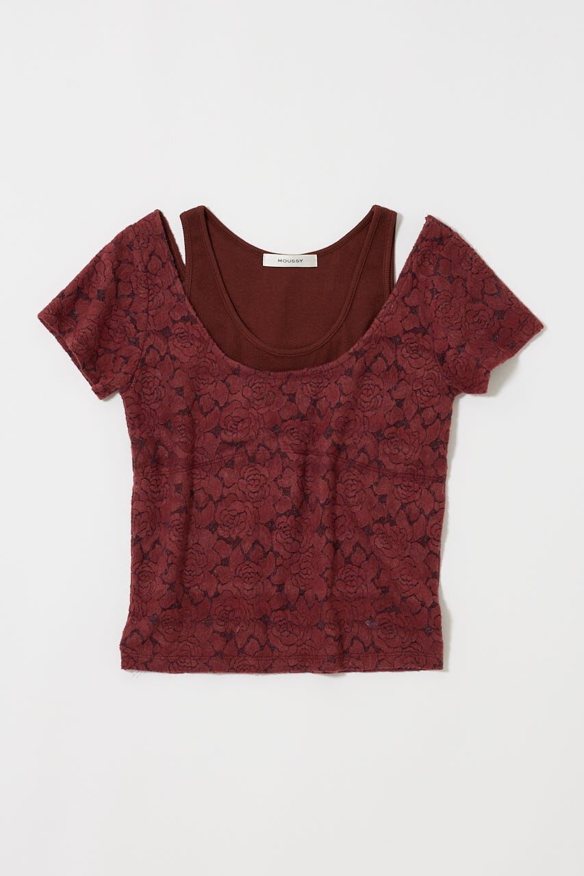 MOUSSY「LAYERED LACE トップス」|Tシャツ・カットソー|