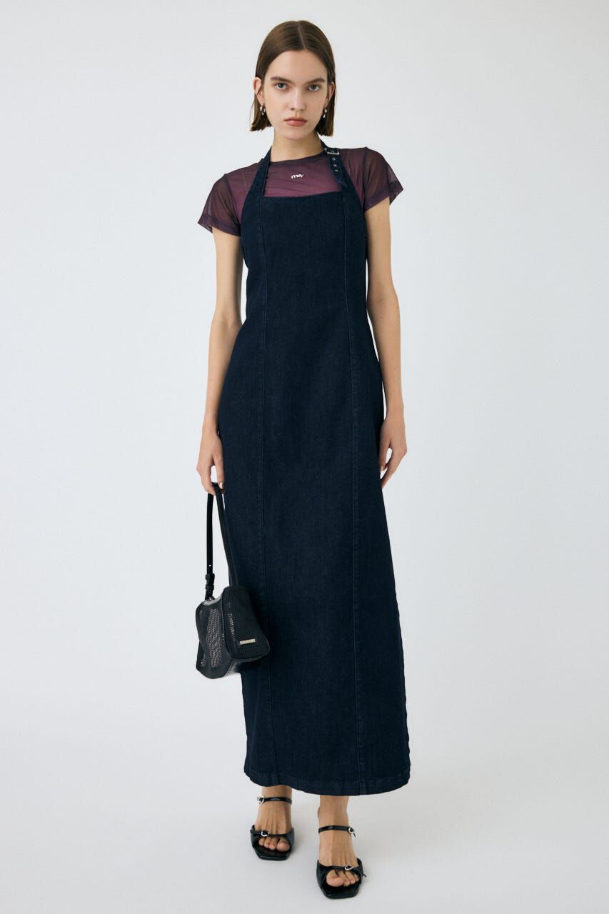 MOUSSY「HALTER STRAP デニムドレス」|ワンピース|One Wash1