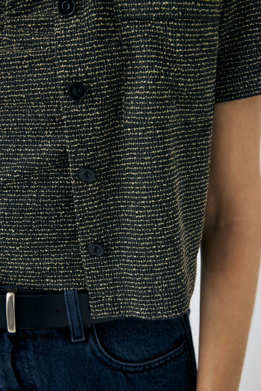 MOUSSY「BOUCLE TWEED ハーフスリーブカーディガン」|その他|