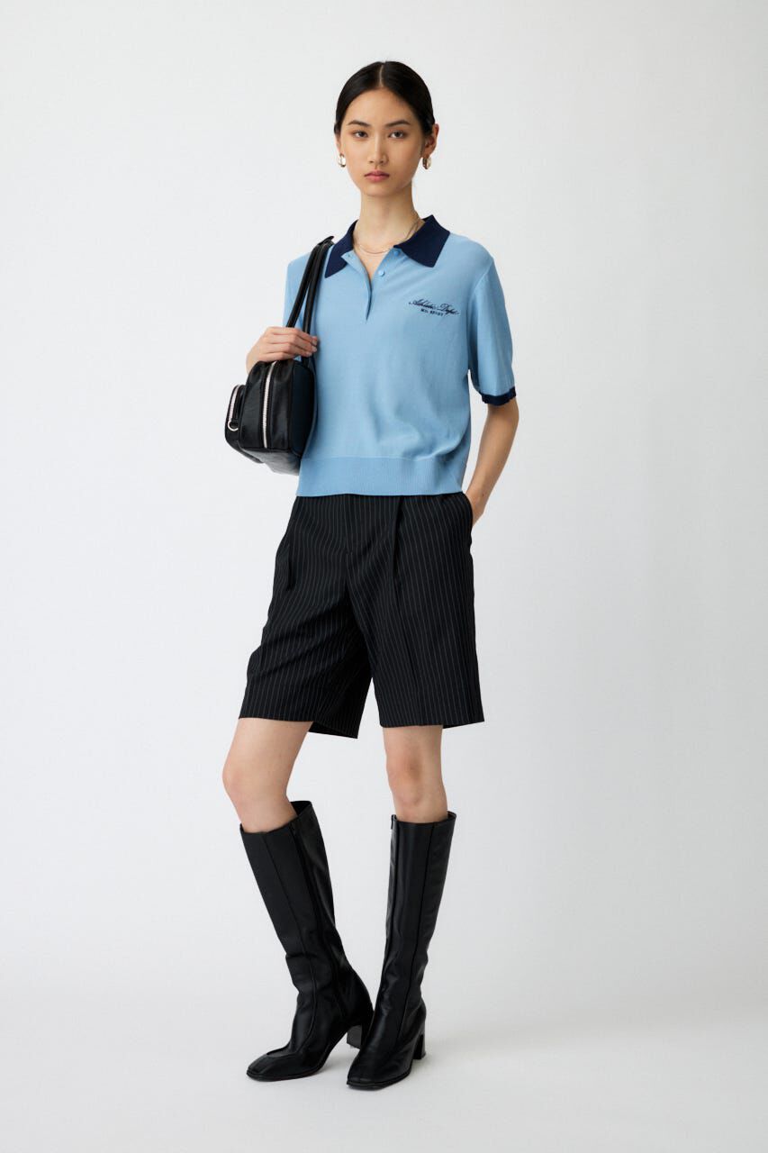 MOUSSY「HALF SLEEVE ニットポロ」|ニット・セーター|