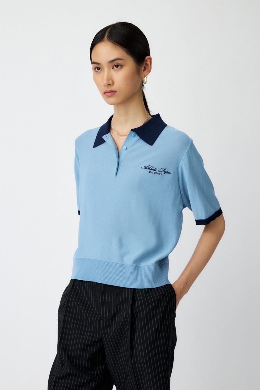 MOUSSY「HALF SLEEVE ニットポロ」|ニット・セーター|