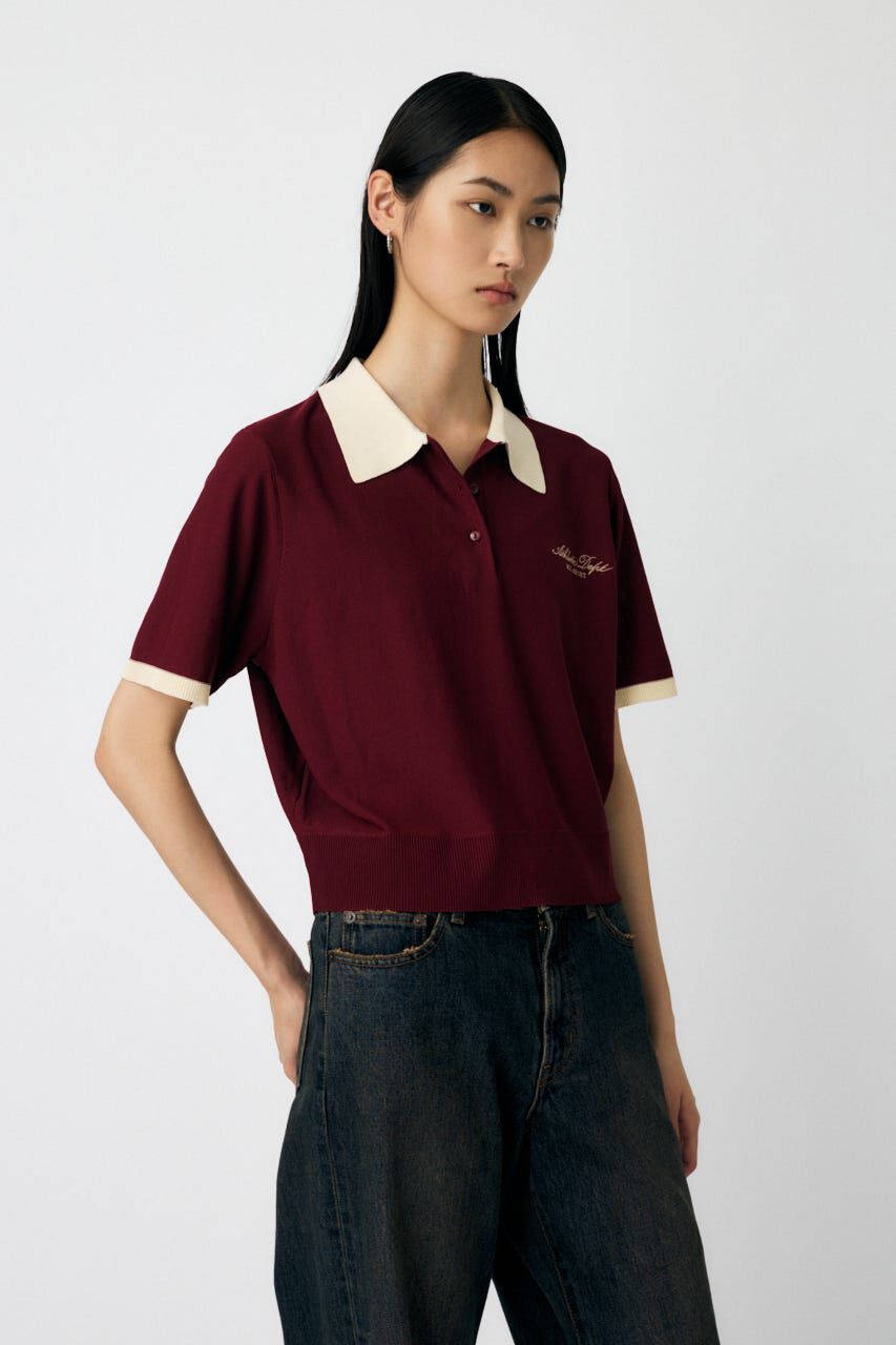 MOUSSY「HALF SLEEVE ニットポロ」|ニット・セーター|