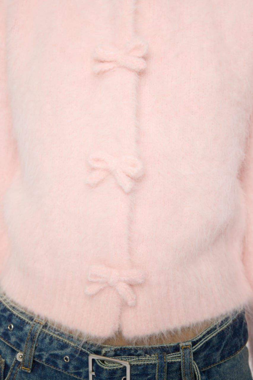 MOUSSY「FRONT RIBBON カーディガン」|ニット・セーター|