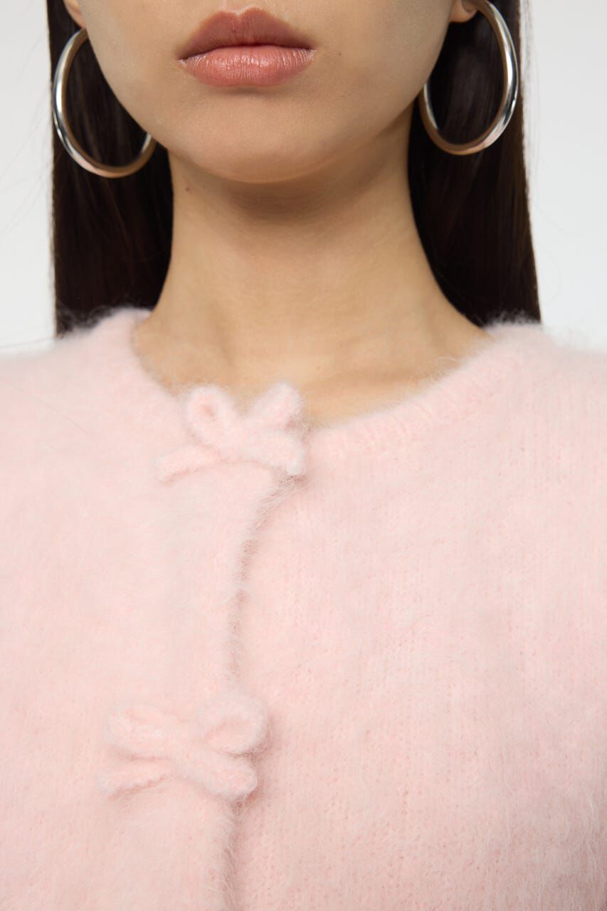 MOUSSY「FRONT RIBBON カーディガン」|ニット・セーター|