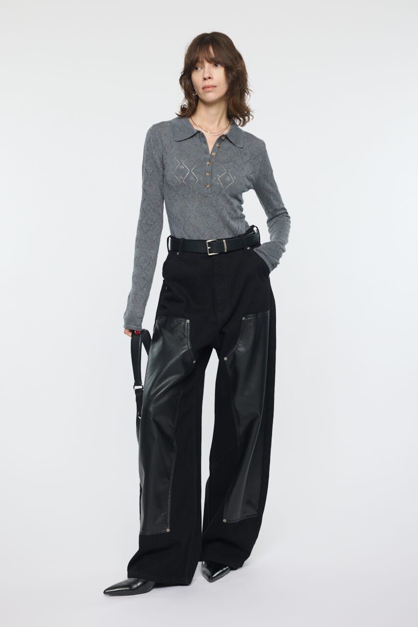 MOUSSY「EYELET KNIT ボディスーツ」|ニット・セーター|