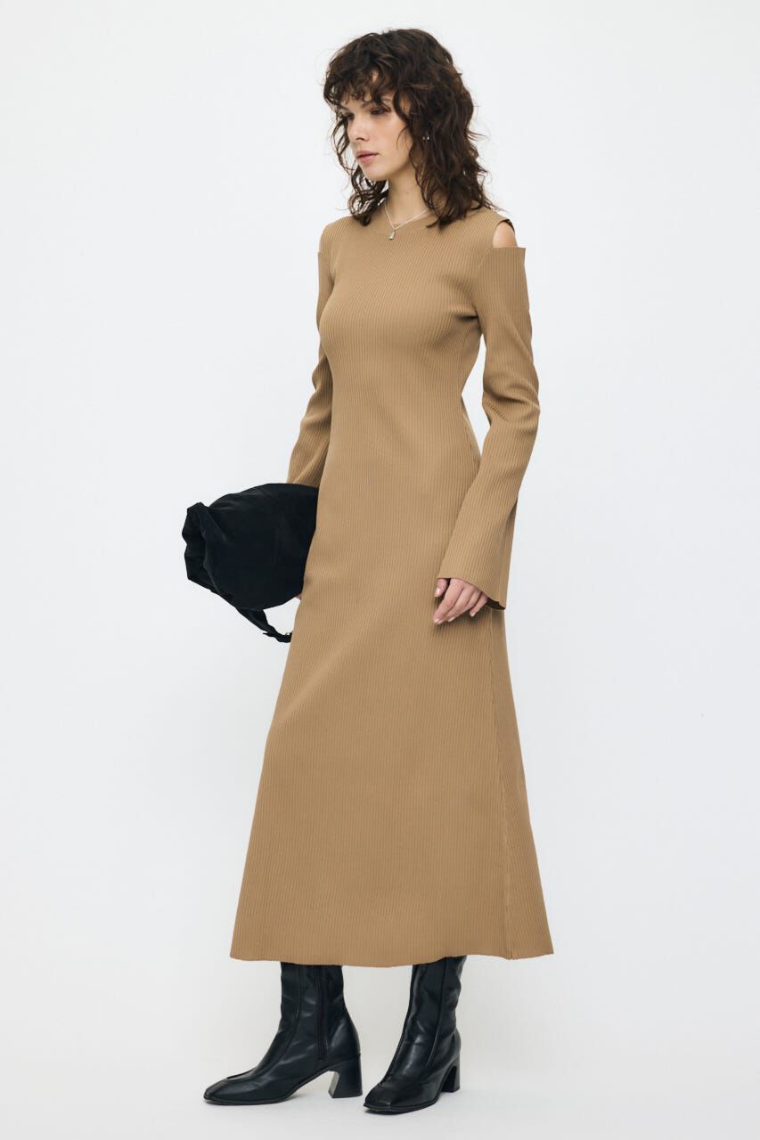 MOUSSY「OPEN SHOULDER KNIT ドレス」|ワンピース|