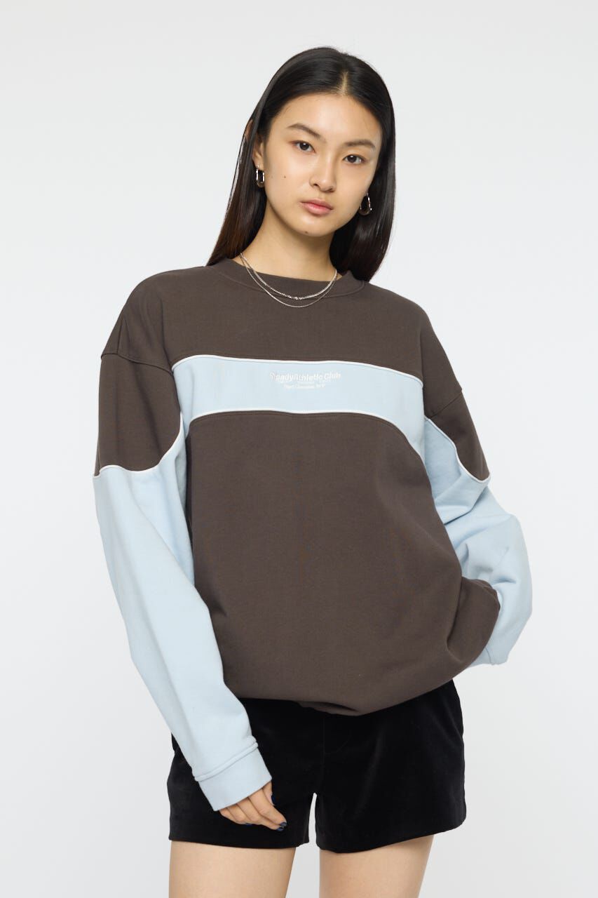 MOUSSY「BLOCK PANEL SWEAT シャツ」|パーカー|L/BLK1