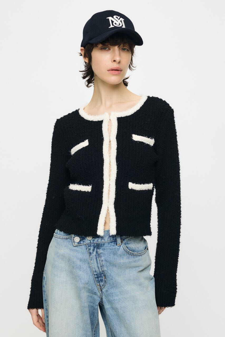 MOUSSY「FANCY YARN BI COLOR カーディガン」|カーディガン|