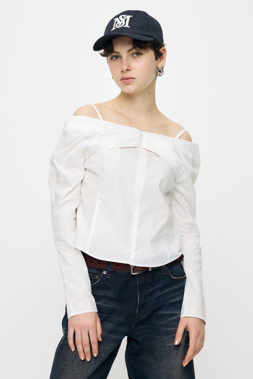 MOUSSY「RIBBON OFF SHOULDER  ブラウス」|その他|