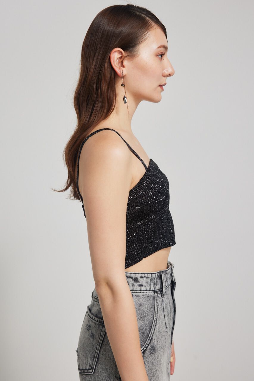 rienda「ビスチェライクKnitベアTOP」|チューブトップ|